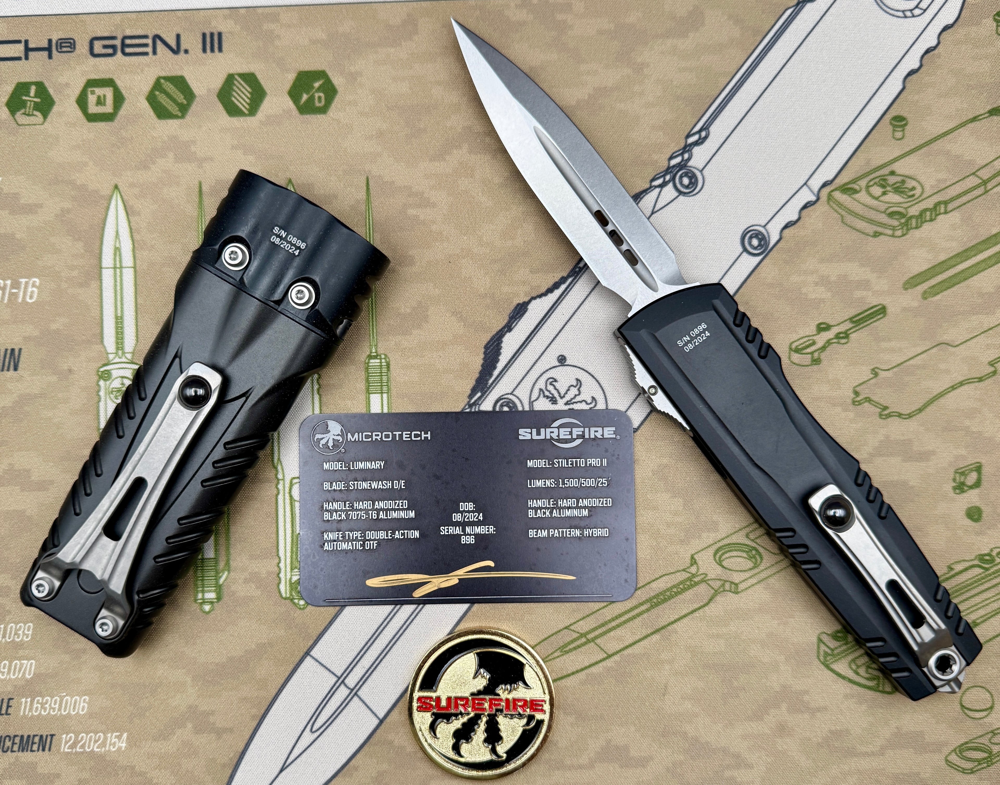 Microtech x Surefire 1270-10SET – Luminary D/E & Stiletto Pro II Collaboration
