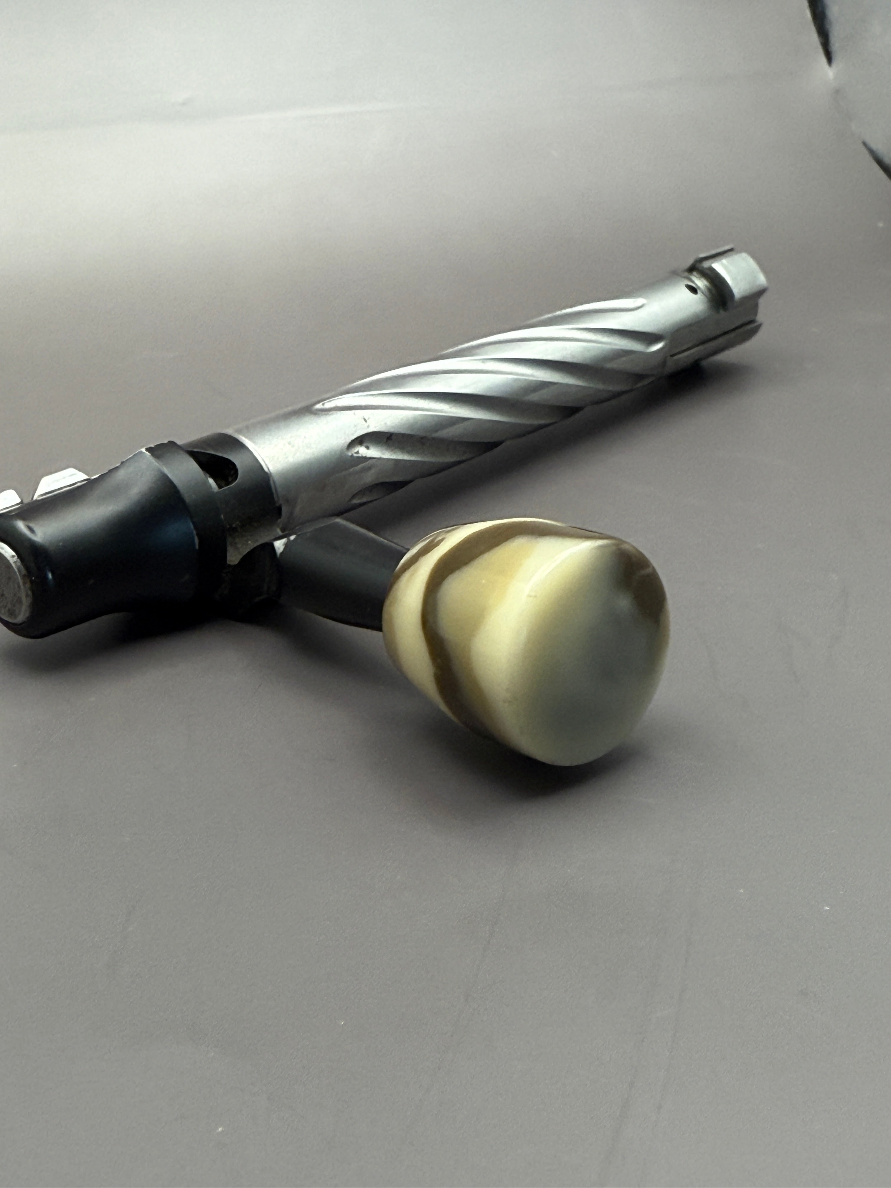Handmade Custom Bolt Knob – Tans & Browns Resin #1
