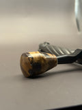 Handmade Custom Bolt Knob – Purple Resin & Cured Driftwood