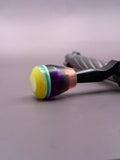 Handmade Custom Bolt Knob – Yellow/Lime Top Multi Colored Resin