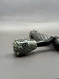 Handmade Custom Bolt Knob – Silver Leaf & Resin