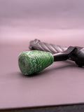Handmade Custom Bolt Knob – Green Resin Infused Burlap