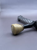 Handmade Custom Bolt Knob – Tan & Brown Resin
