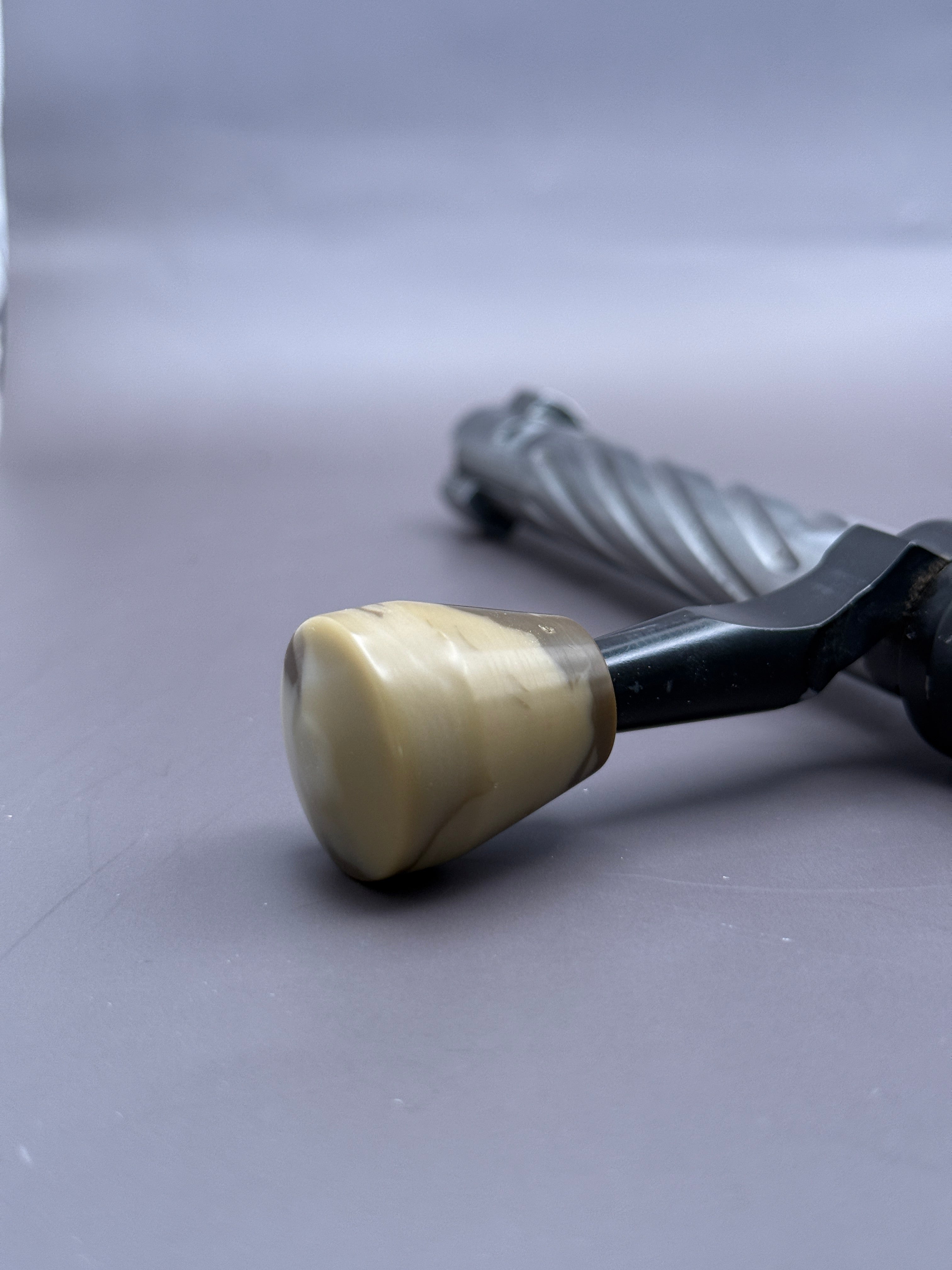 Handmade Custom Bolt Knob – Tan & Brown Resin