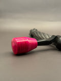 Handmade Custom Bolt Knob – Pink Resin Infused Wood